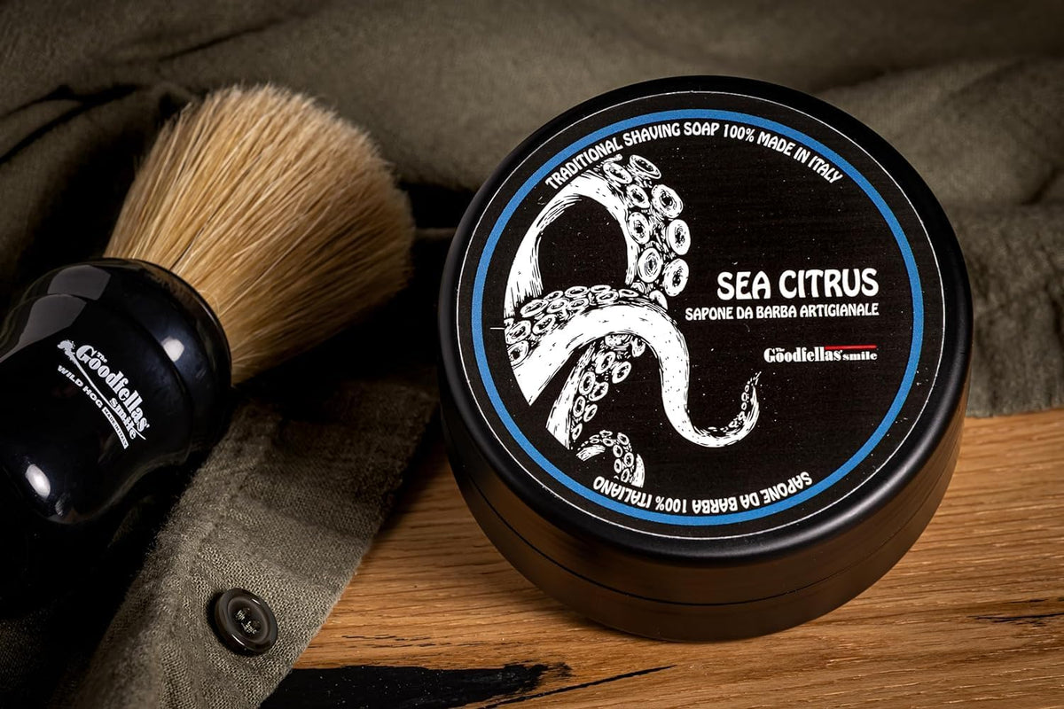 Sea Citrus seaside scene evokes a refreshing morning ritual.
