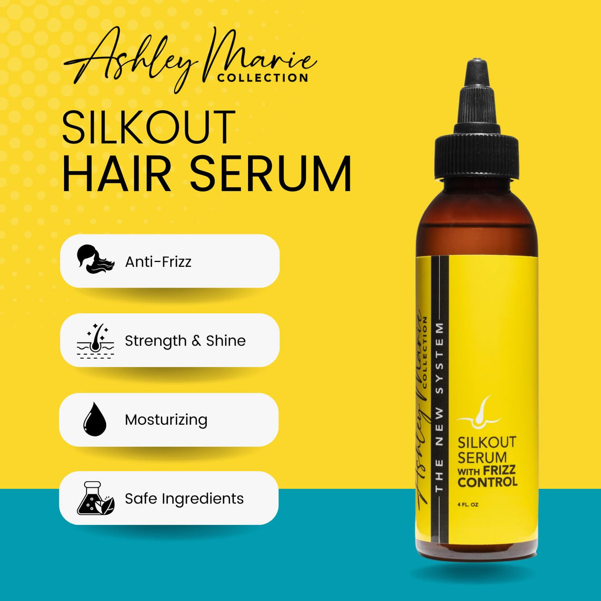The Hair Diagram Silk Out Serum creates a glossy finish and shine.