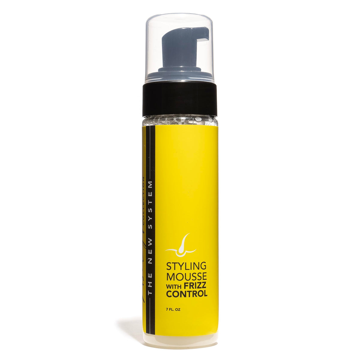 The Hair Diagram Ashley Marie Styling Mousse bottle pour anti-frizz action for quick styling.