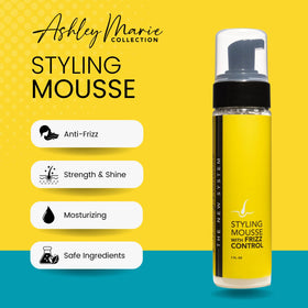 The Hair Diagram Ashley Marie Mousse with grape seed oil nourishes strands.