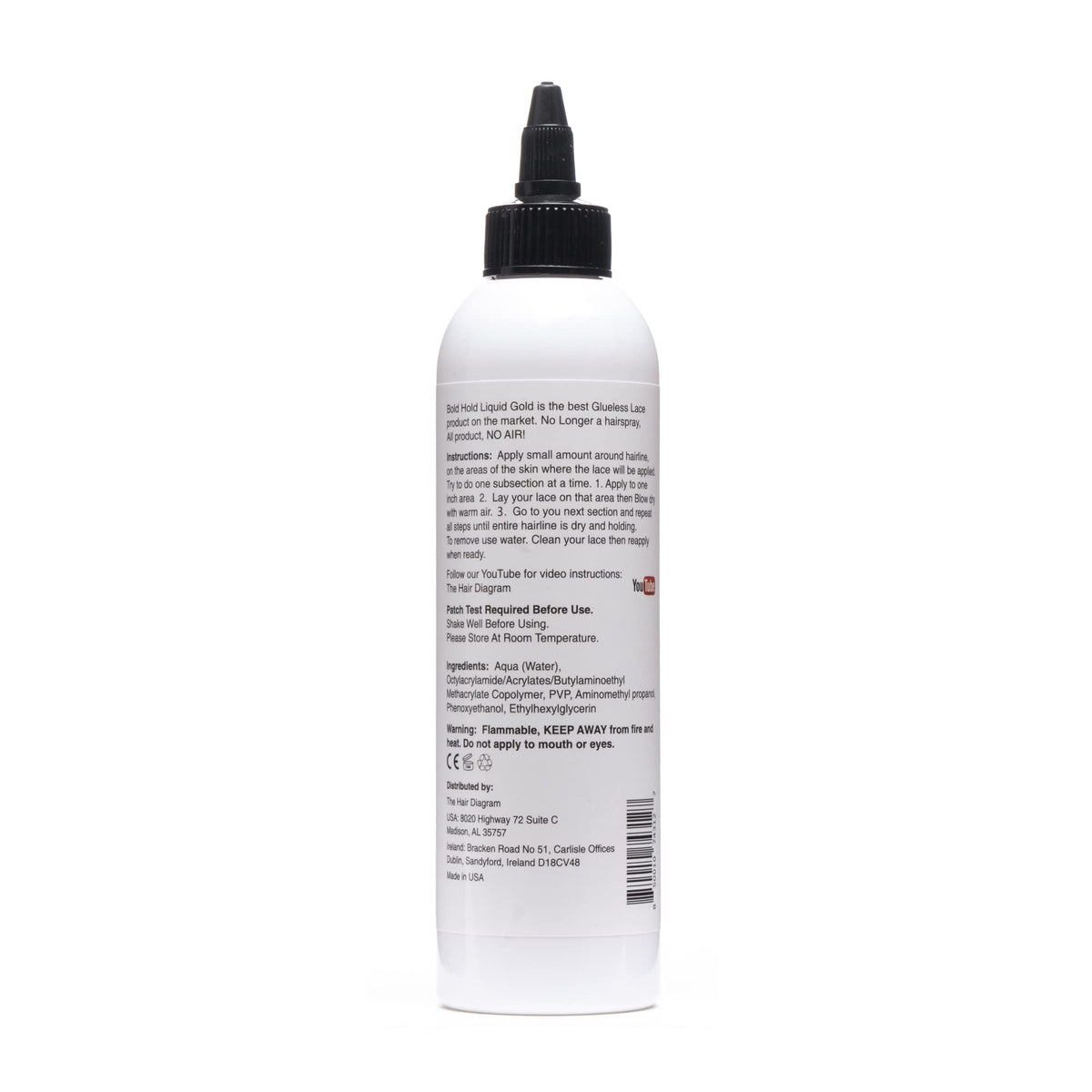 The Hair Diagram Bold Hold Liquid Gold edge application for lace fronts.