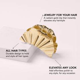 The Hair Edit Golden Hour clip demonstrating versatile updo styling and secure hold.