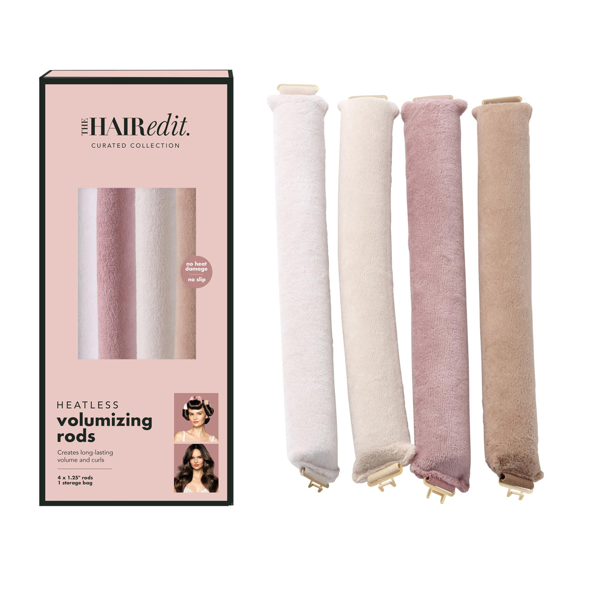 The Hair Edit volumizing rod with overnight curls for gentle heatless volume