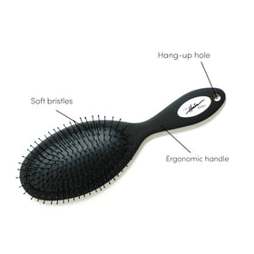 The Hair Shop detangler brush midshaft to ends design eases stubborn tangles on extensions