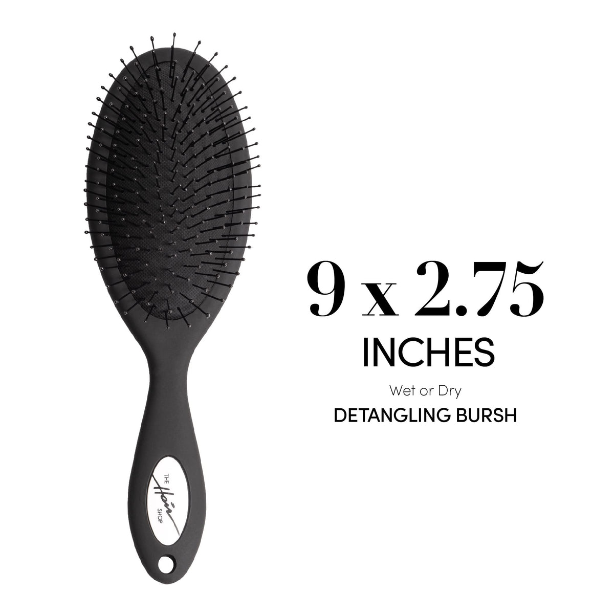 The Hair Shop detangling brush for dry and wet hair provides gentle detangling without breakage