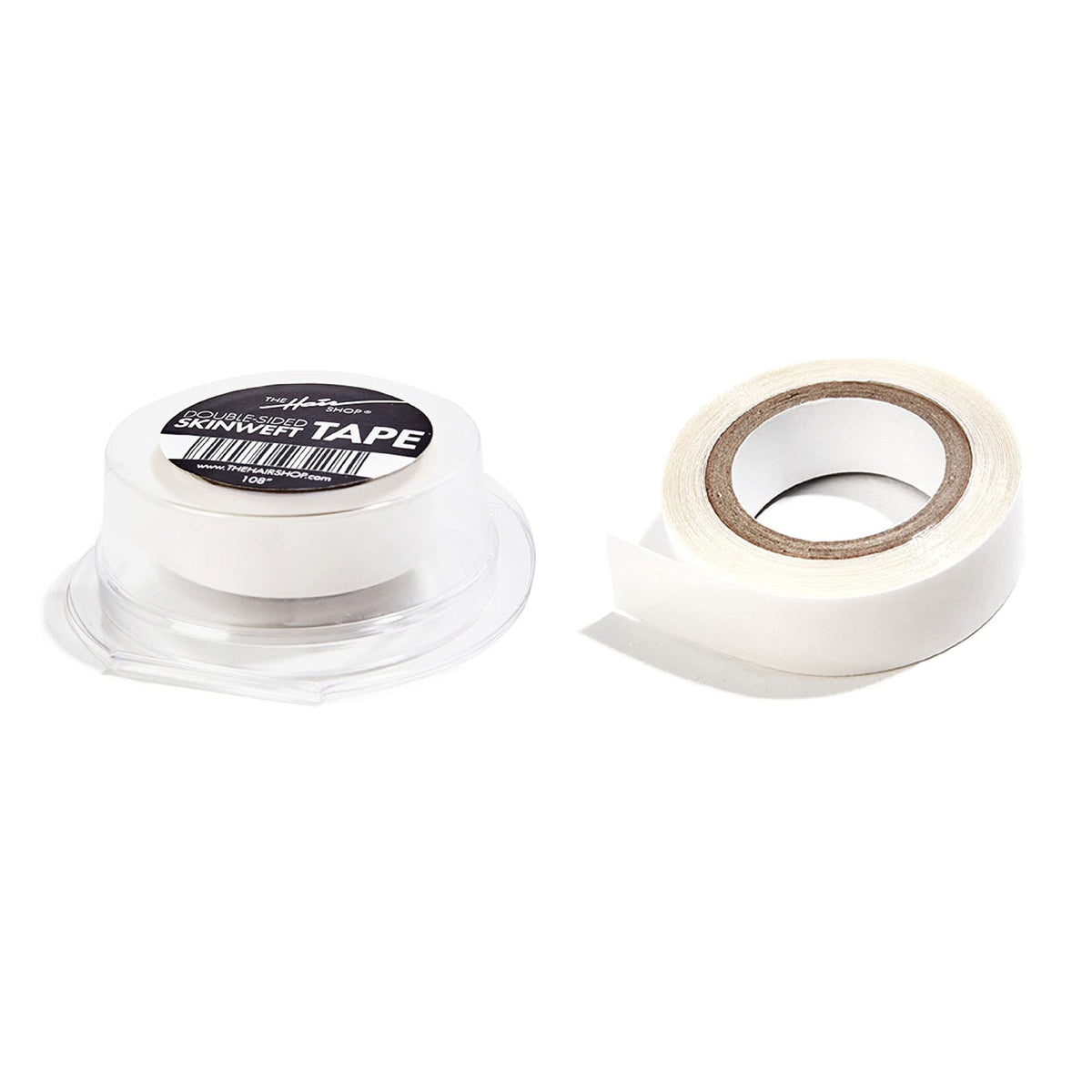 The Hair Shop double-sided tape for skinweft in use for secure extension bonding
