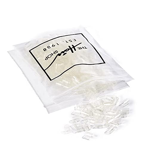 The Hair Shop keratin glue lined clear tubes, 4mm and 250 pcs, for strong bond in extensions