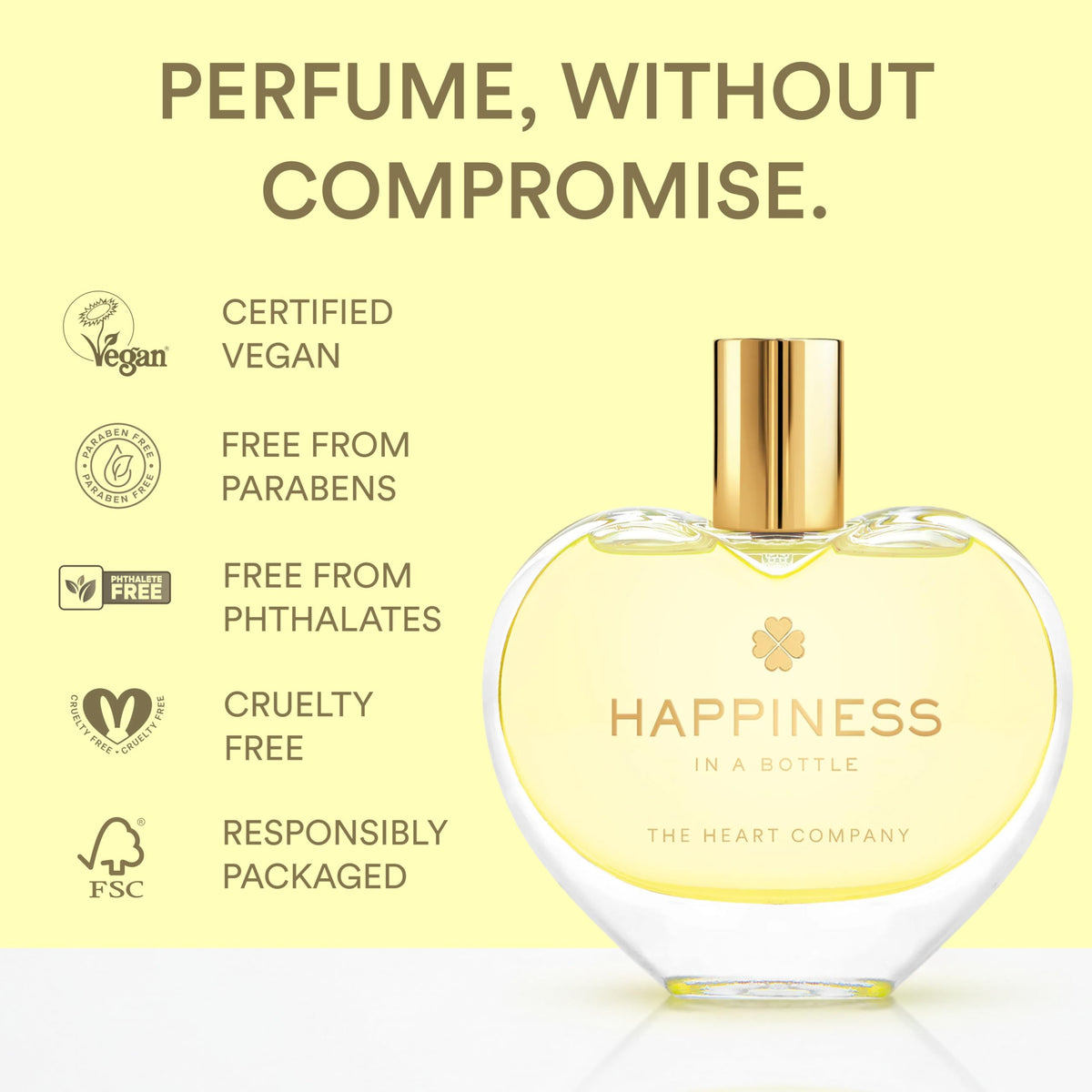 The Heart Company Happiness floral heart notes include jasmine and lily of the valley