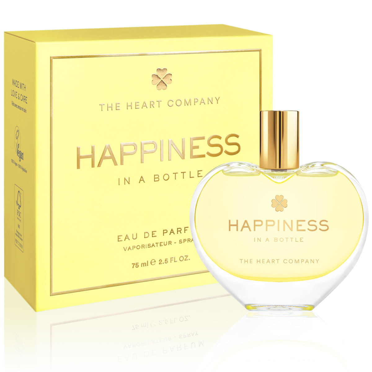 The Heart Company Happiness in a heart shaped bottle for mood uplift