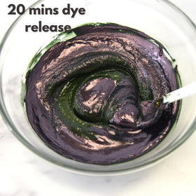 The Henna Guys Indigo powder applied to hair for a rich shade