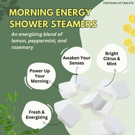 The Herbal Zen energizing peppermint-lemon aroma enhances your shower experience