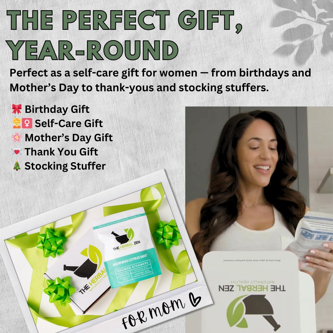 The Herbal Zen Morning Citrus Mint steamers gift-ready pack arranged for gifting.