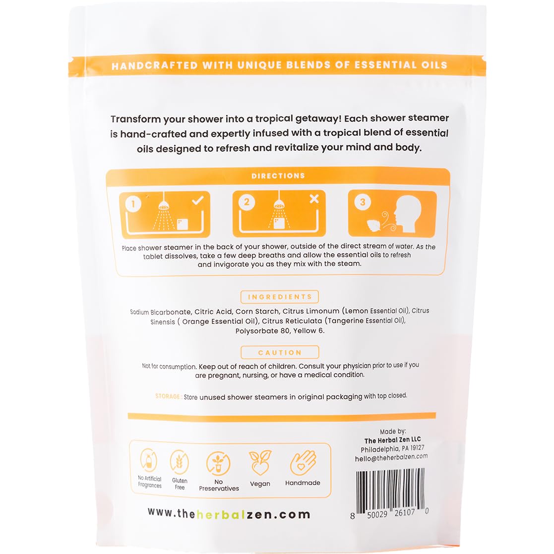 The Herbal Zen Tropical Citrus scent evokes a spa-like at-home ritual