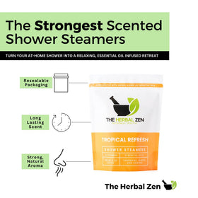 The Herbal Zen Shower Steamer transforms a routine shower into a mindful moment