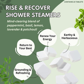 The Herbal Zen shower steamer packaging highlights handcrafted USA-made quality.
