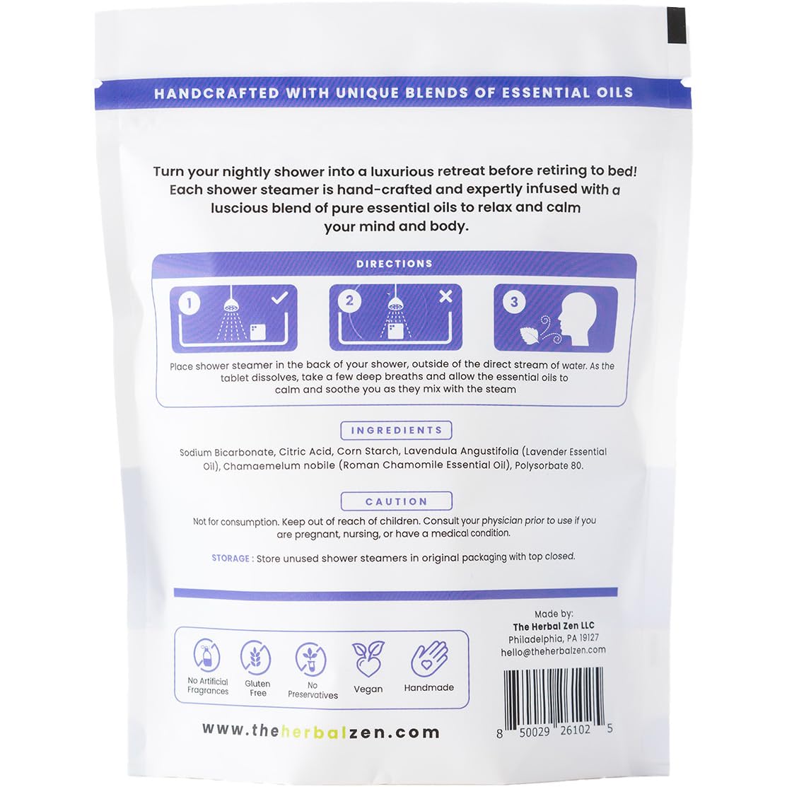 The Herbal Zen Sleepytime steamers arranged as gift-ready spa set