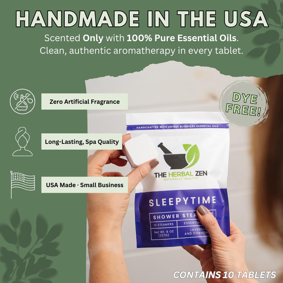 The Herbal Zen spa-like bathroom scene with lavender steam