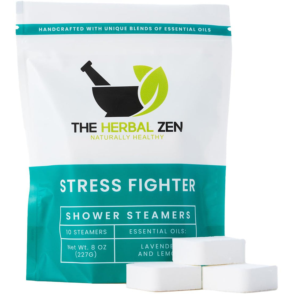 The Herbal Zen Stress Fighter Shower Steamer lavender-lemon aroma for relaxing showers