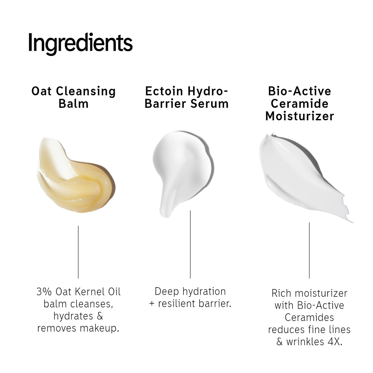 The INKEY List Bio-Active Ceramide Moisturizer texture showcases lightweight barrier reinforcement.