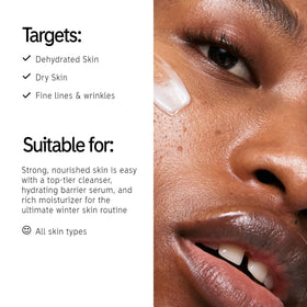 The INKEY List Ectoin Hydro-Barrier Serum bottle highlights deep hydration and barrier support.