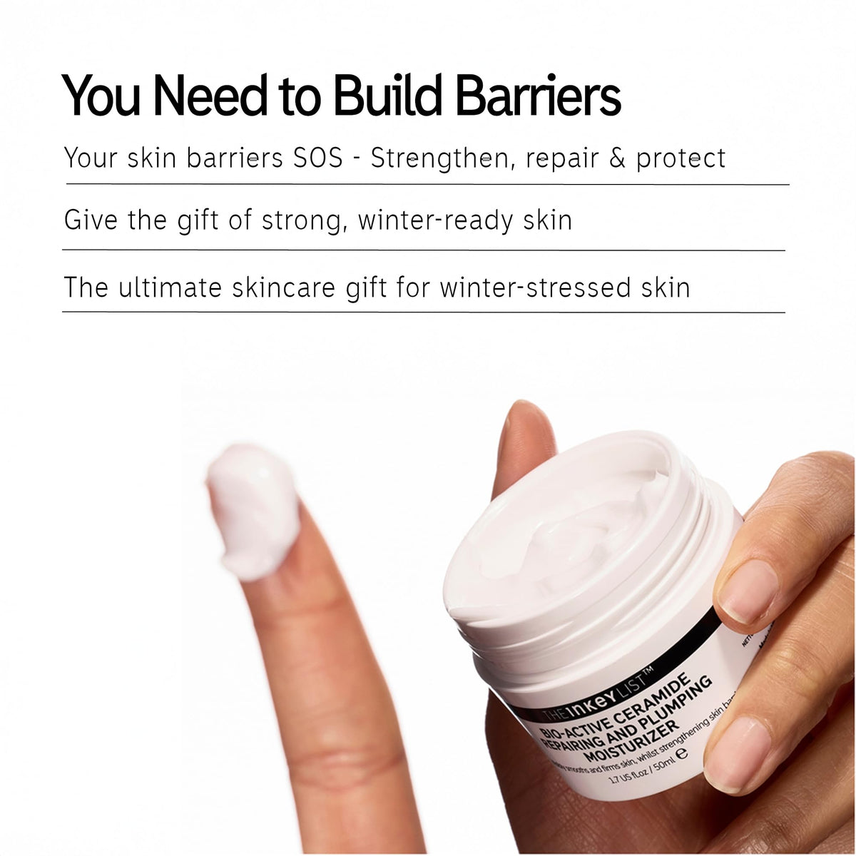 The INKEY List Oat Cleansing Balm close-up melt shows nourishing cleansing for soft skin.
