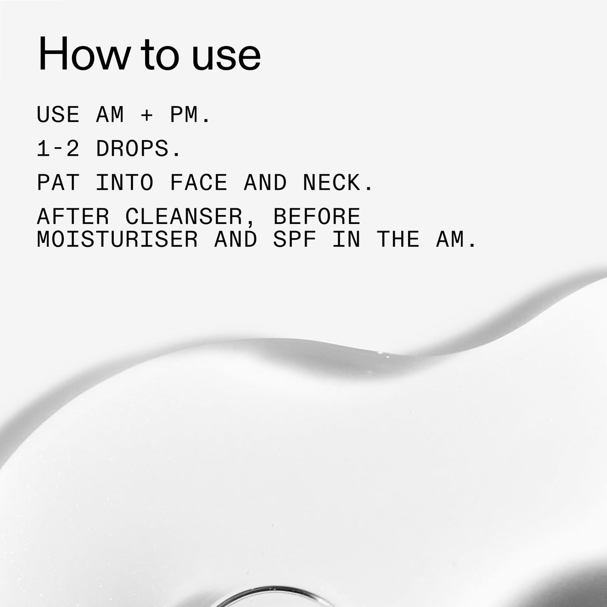 The INKEY List PHA Toner swatch on skin, showing improved texture.