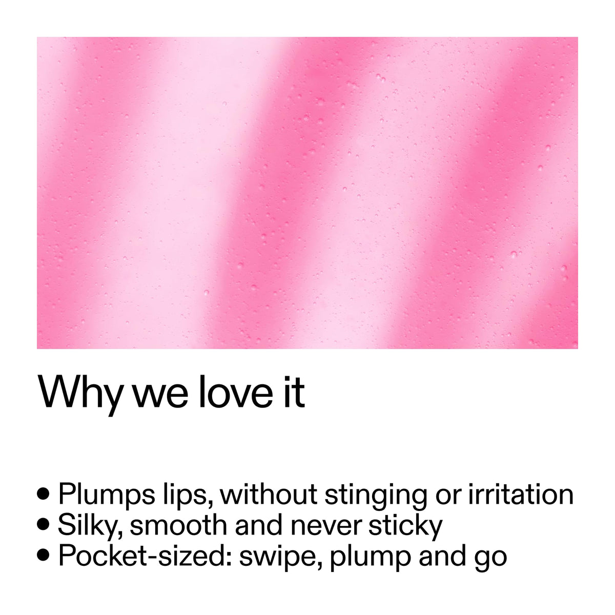 The INKEY List pink tint lip balm swatch adds natural sheen.