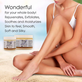 The Keys Salt Scrub foot care for pedicure prep.