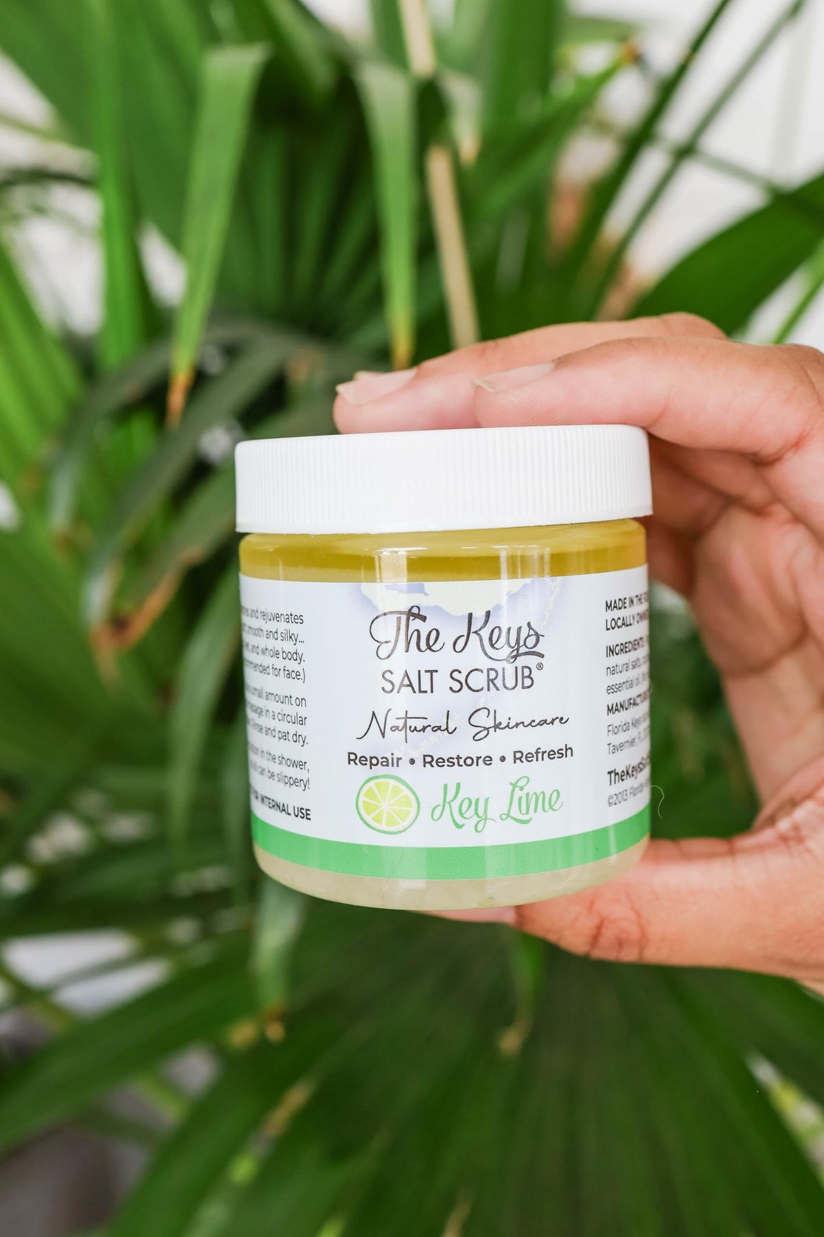 The Keys Salt Scrub hands after exfoliation feel smoother