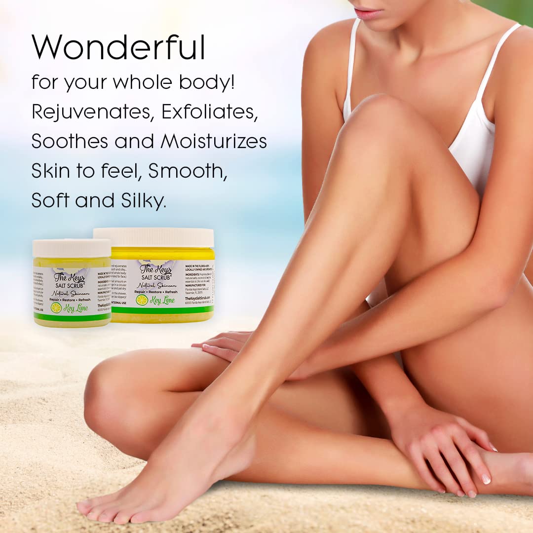 The Keys Salt Scrub key lime close-up highlights aroma