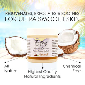 The Keys Salt Scrub travel-size packaging for on-the-go exfoliation.