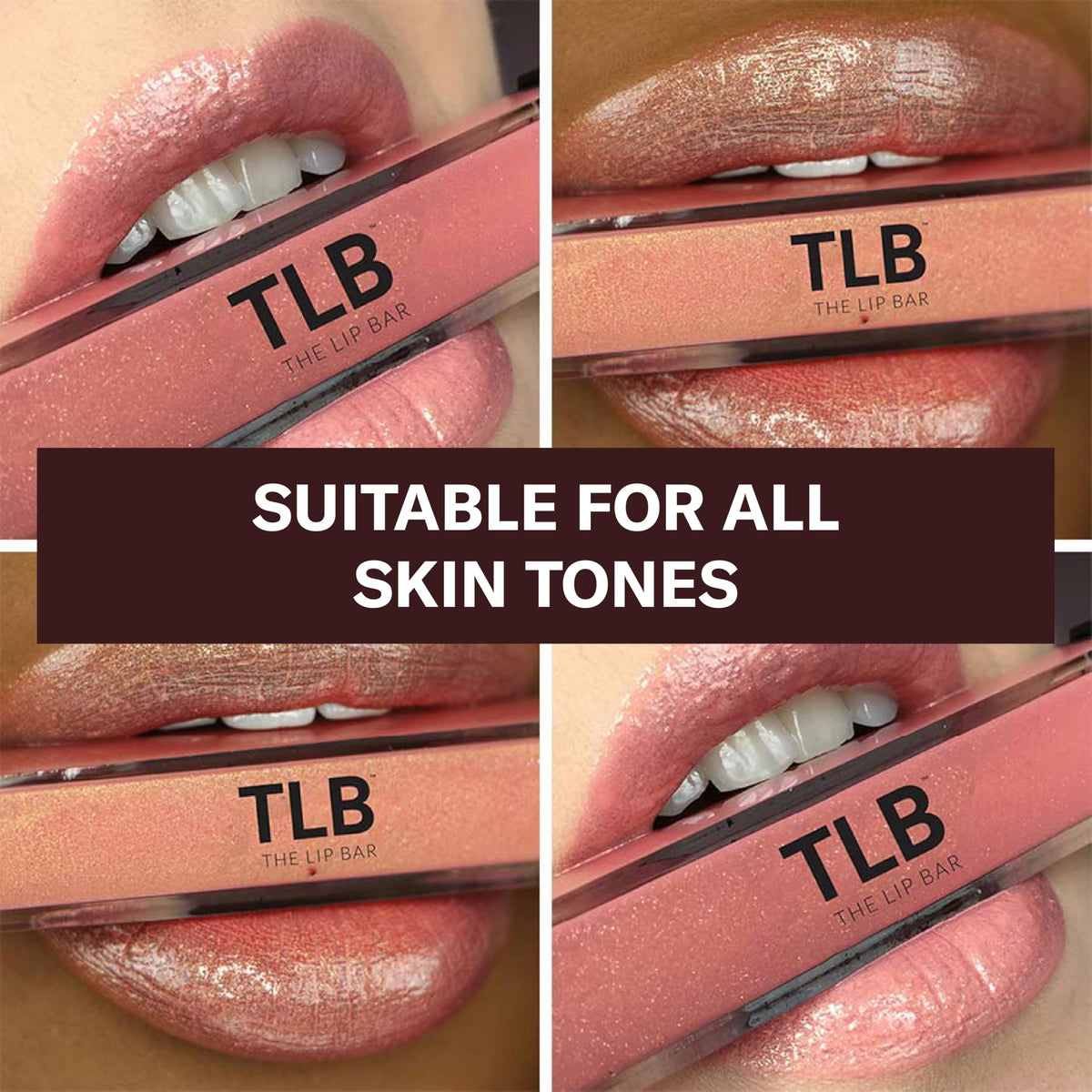 The Lip Bar Baddie packaging highlights vibrant shimmer pink lip gloss.
