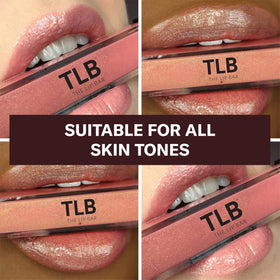 The Lip Bar Baddie packaging highlights vibrant shimmer pink lip gloss.