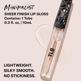 The Lip Bar clear gloss applicator for precise, sheer color application.