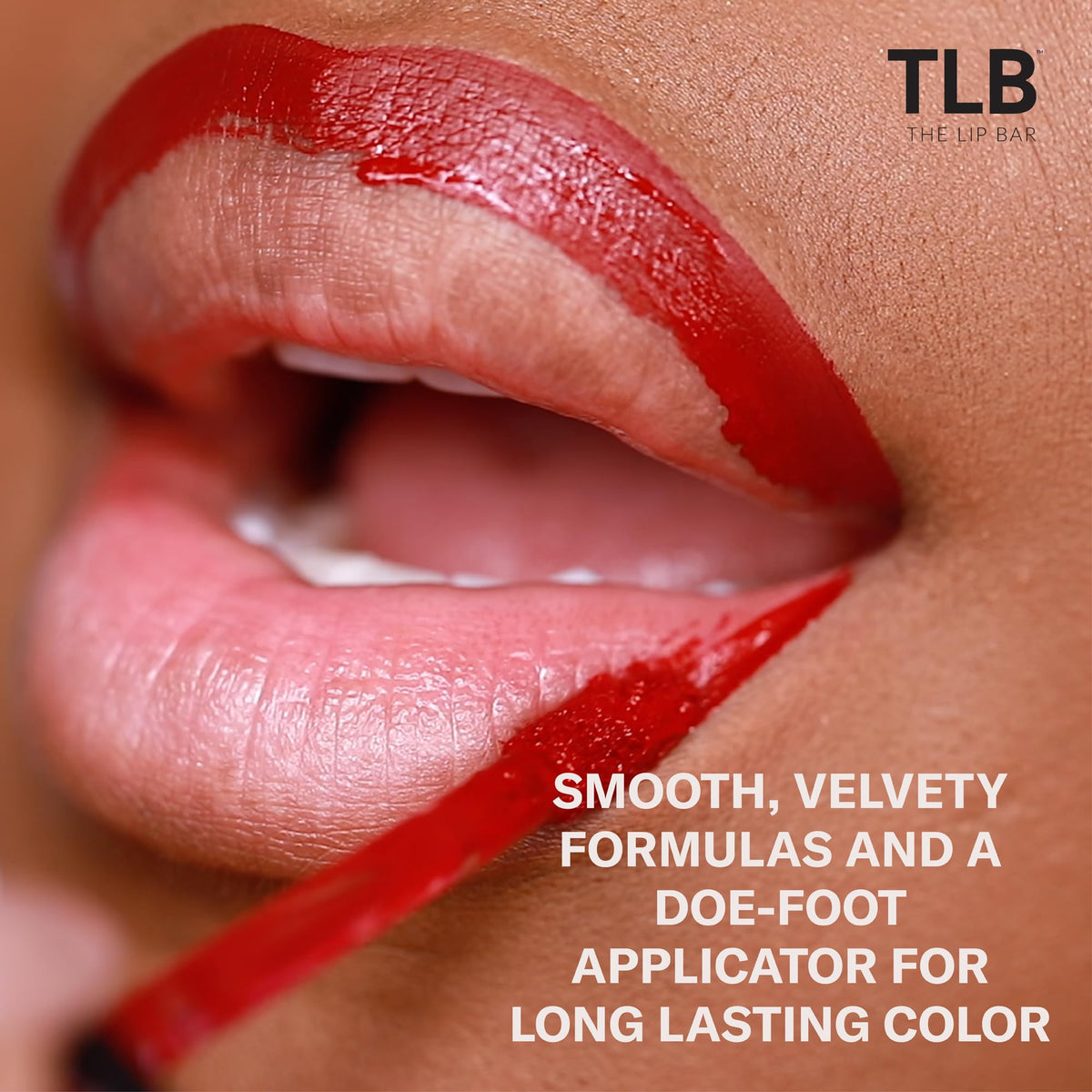 The Lip Bar Drama Queen Deep Eggplant tube closeup showcases sleek packaging and smooth glide.