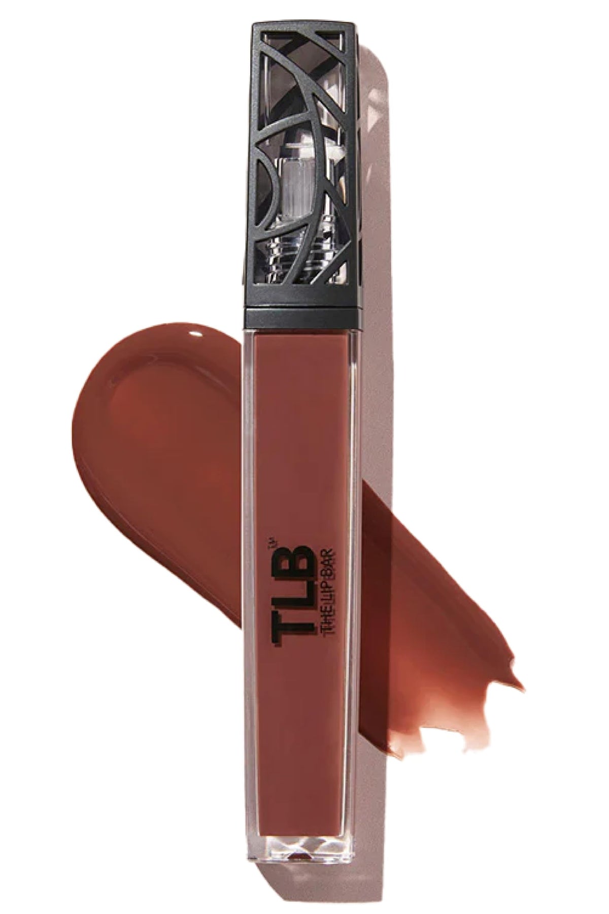 The Lip Bar Flyy Girl gloss application shows smooth glide and high shine.