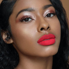 The Lip Bar HauteMess ombre-dimension look with layered color.