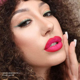 The Lip Bar HauteMess packaging and wand enable precise, bold color application.