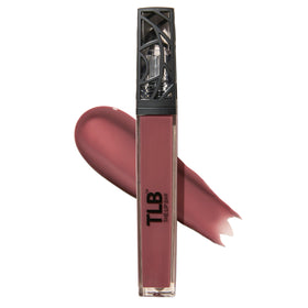 The Lip Bar Upscale Warm Mauve lip gloss on the tube front shows vibrant color for everyday wear