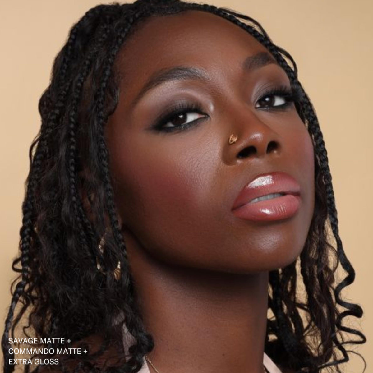 Liquid matte texture gliding on lips with comfortable feel