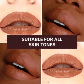 The Lip Bar applicator glides smoothly for precise, gloss-like application before matte