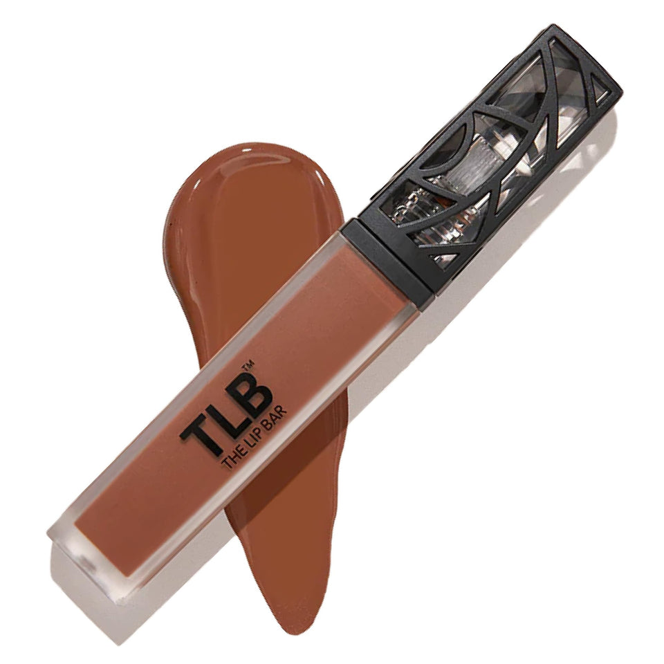 The Lip Bar Nonstop Liquid Matte Soft Brown swatch with rich, all-day color