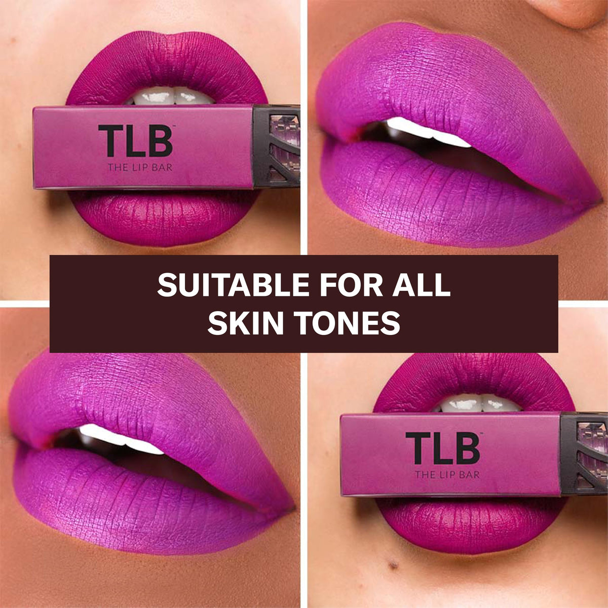 The Lip Bar Prima Donna fuchsia swatch highlights vibrant pigment for a statement look.