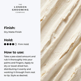 The London Grooming Company hair clay texture during application for easy styling