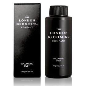 The London Grooming Company matte hair powder bottle for subtle texture and volume.