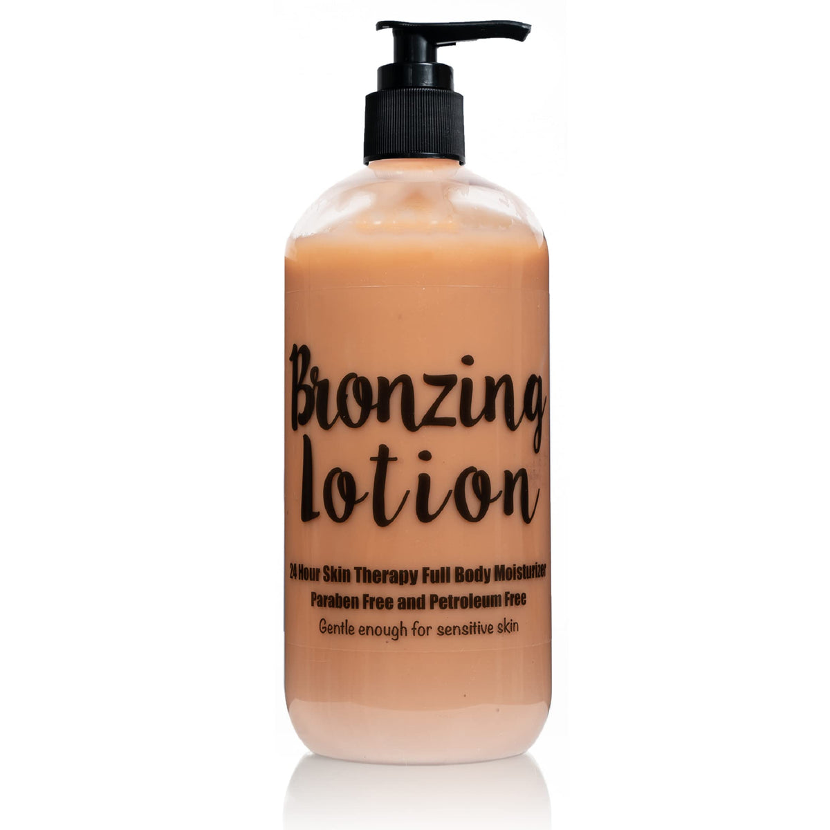 The Lotion Company Hydrating Bronzing Lotion bottle shows radiant glow and light hydration.
