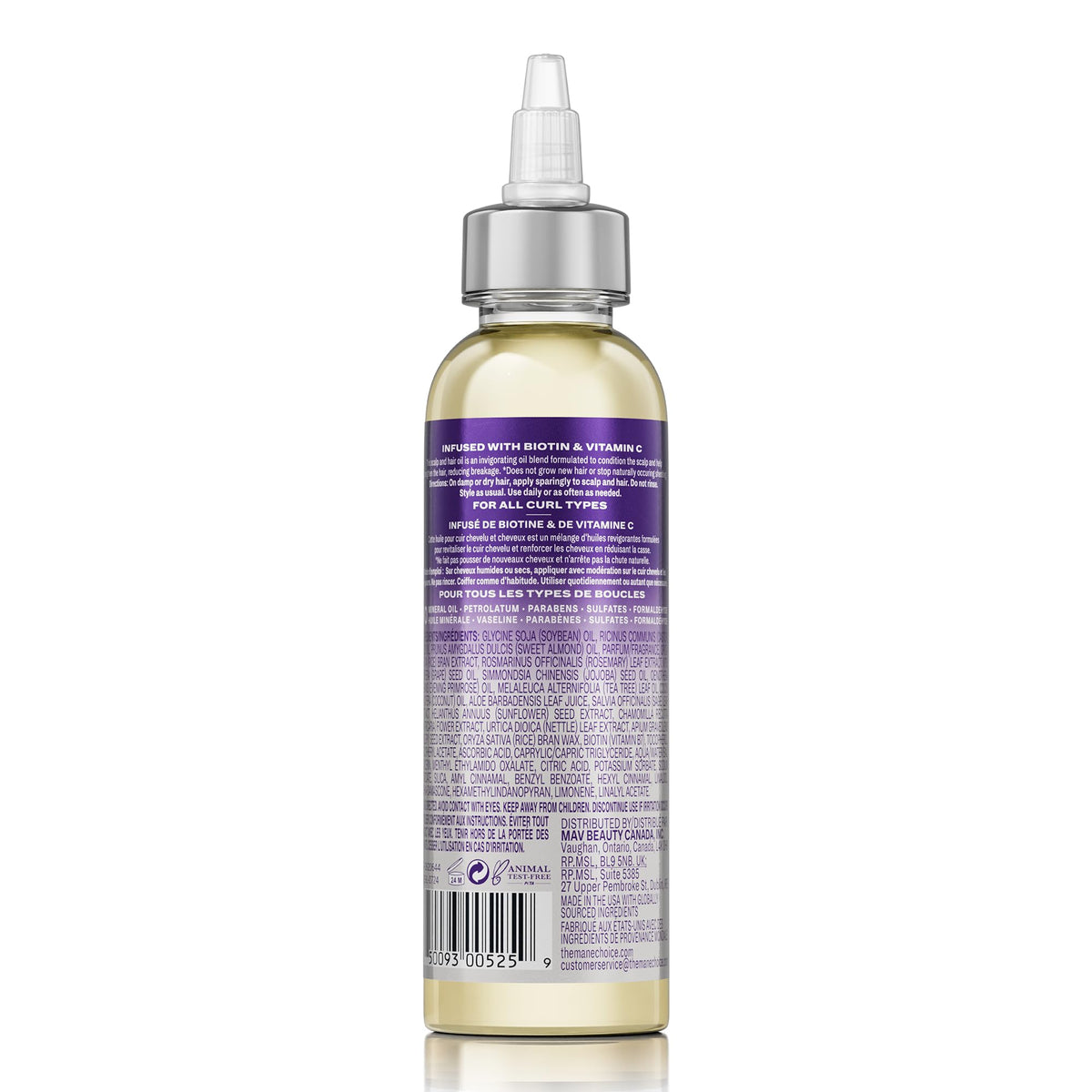The Mane Choice Alpha Multi-Vitamin Scalp Oil is suitable for daily use across hair types.