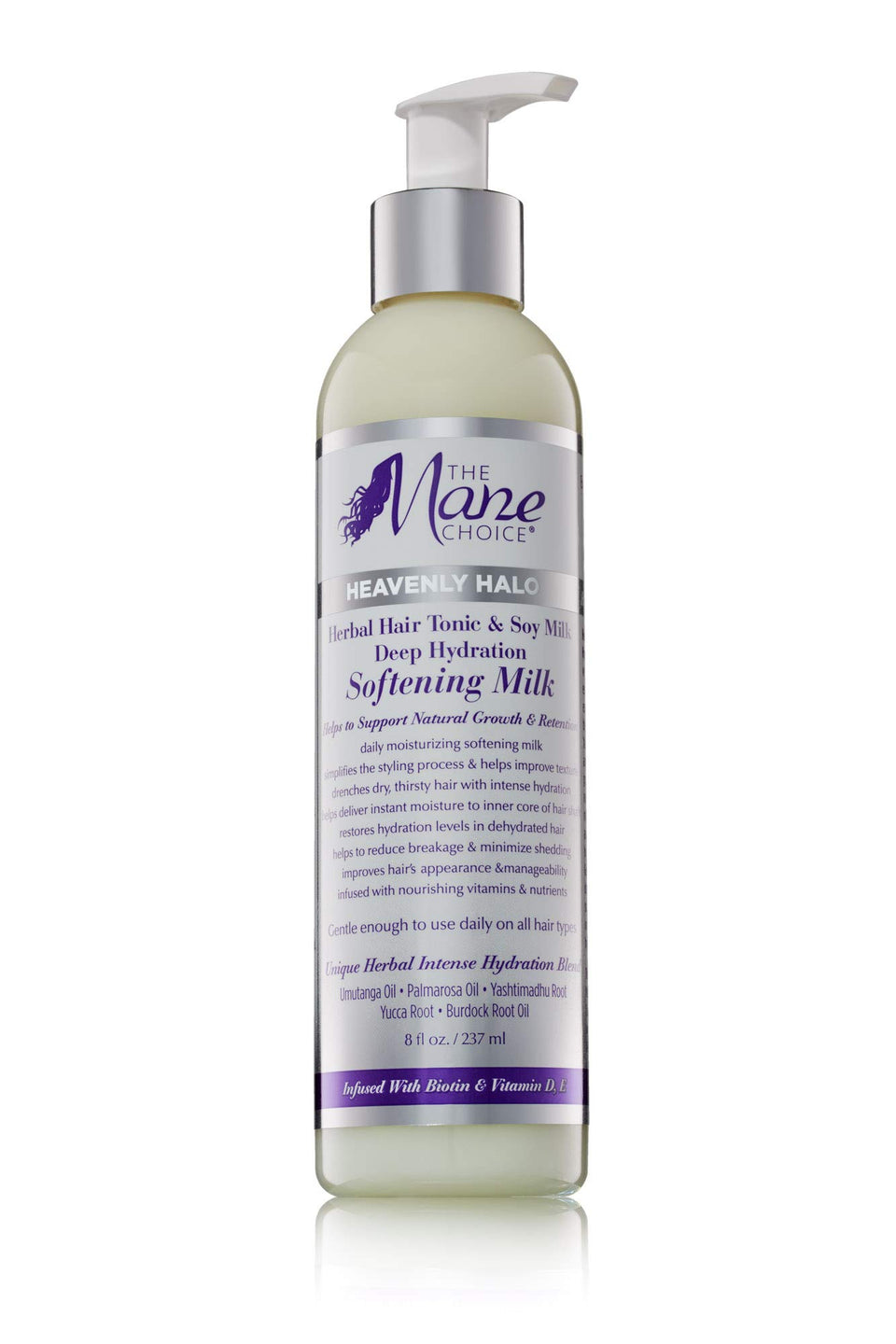 The Mane Choice Heavenly Halo bottle pour for quick hydration and easy nightly regimens.
