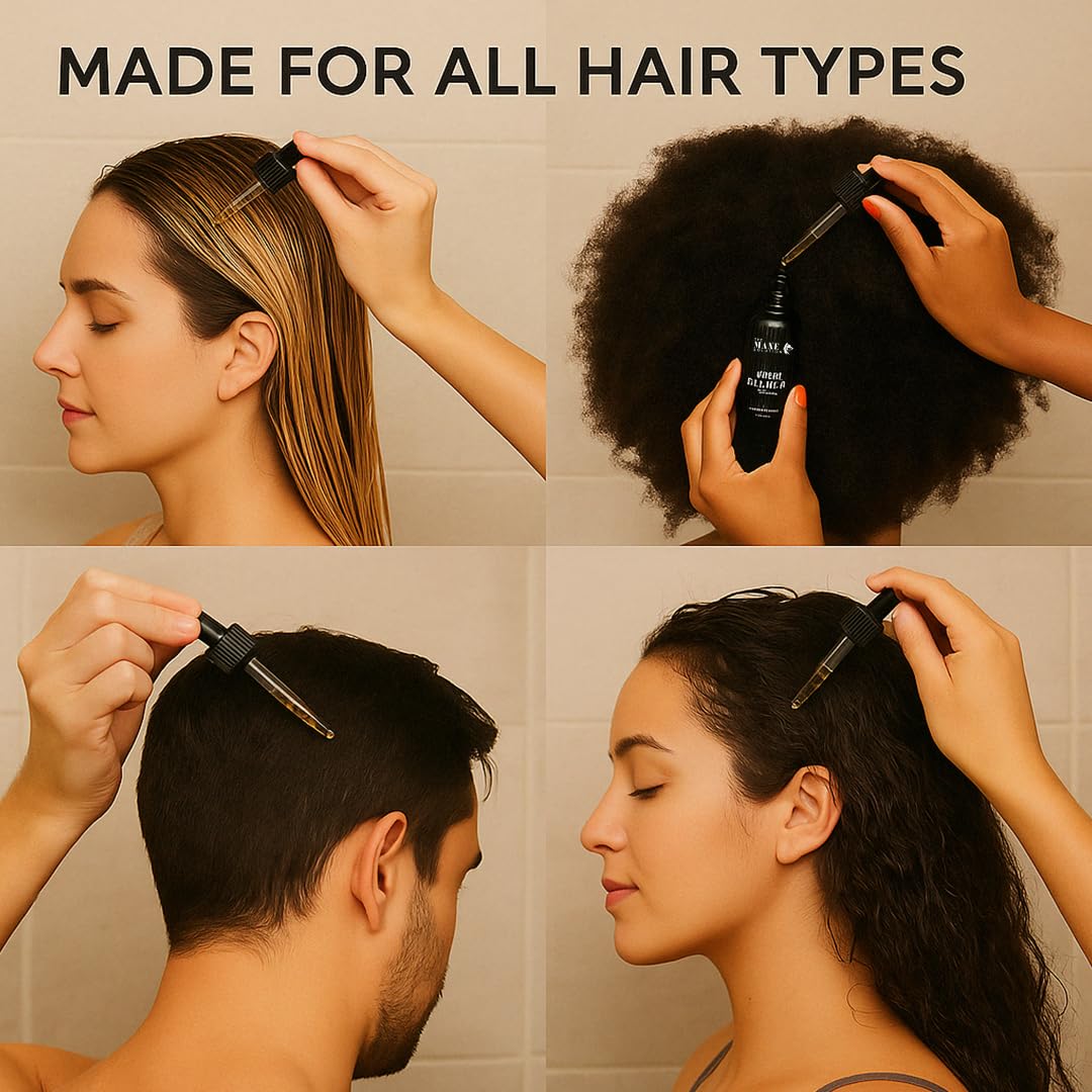 Elegant packaging of The Mane Solution Elixir for at-home hair care routines.