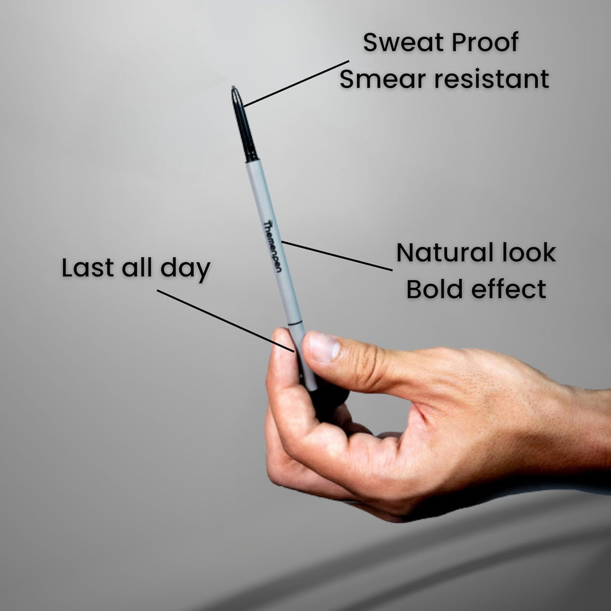 The Men Pen beard lineup tool creates crisp facial hair lines.
